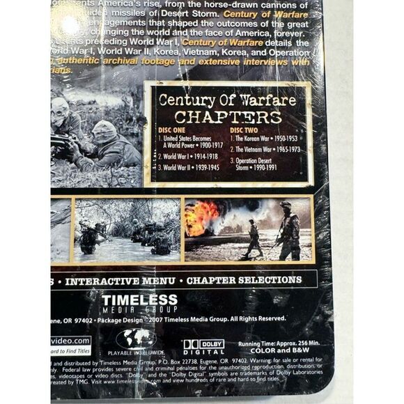 Century of Warfare (DVD, 2007, 2-Disc Set) in Tin box New / Sealed - Picture 3 of 4